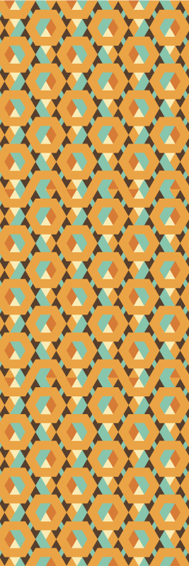 Bedroom carpet with geometric tranquil shapes - TenStickers