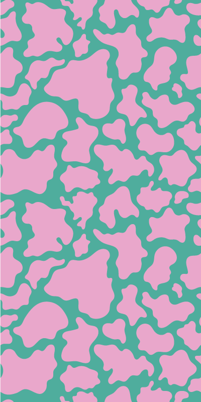 Colourful cow print bedroom carpet - TenStickers