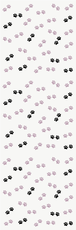 Bedroom carpet with cat paw prints - TenStickers