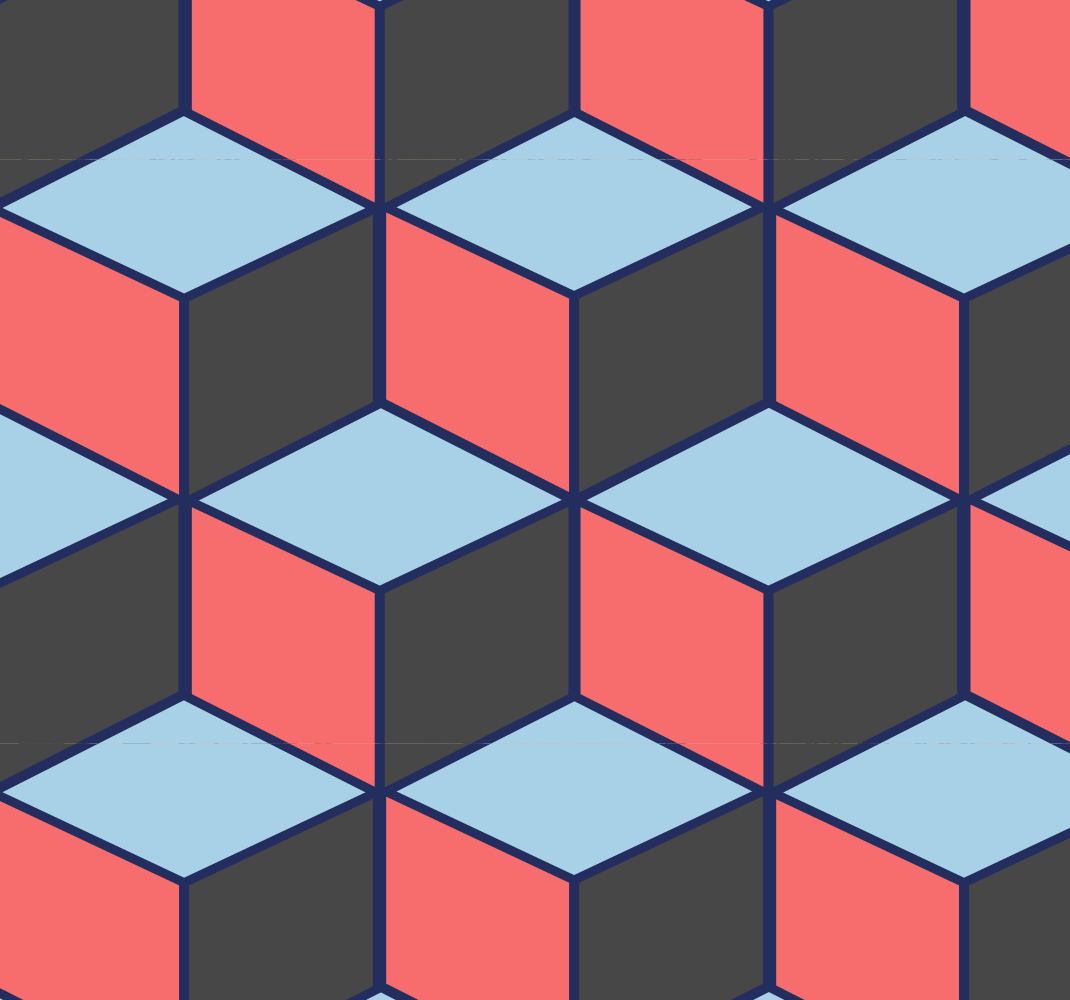Bedroom carpet with 3d geometric squares design - TenStickers