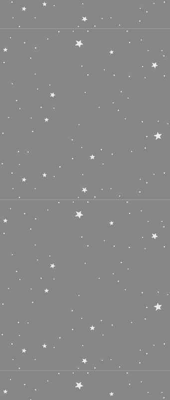 Bedroom carpet with white stars on gray background - TenStickers