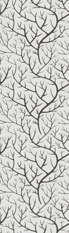 Bedroom carpet with thin gray branches and birds - TenStickers