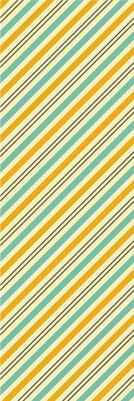 Vintage diagonal tricolor pattern bedroom carpet - TenStickers