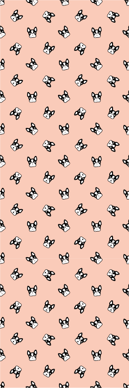 Bedroom carpet with adorable french bulldog design - TenStickers