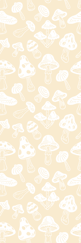 Bedroom carpet with beige mushroom designs - TenStickers