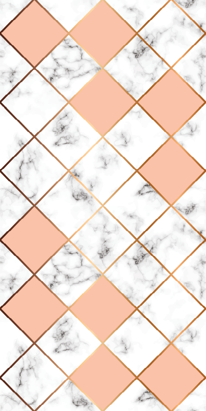 Bedroom carpet in pink geometric marble design - TenStickers