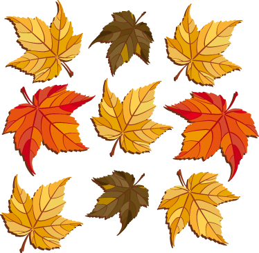 Nature rug autumn leaves design - TenStickers