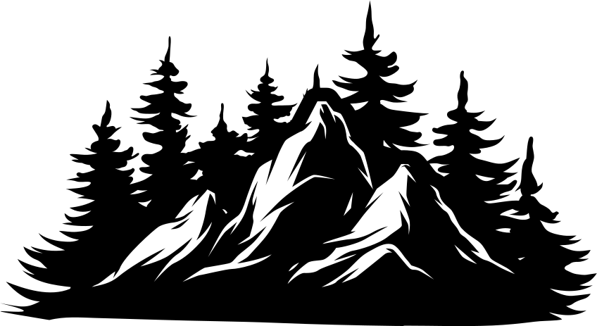 Nature rug mountain range design - TenStickers