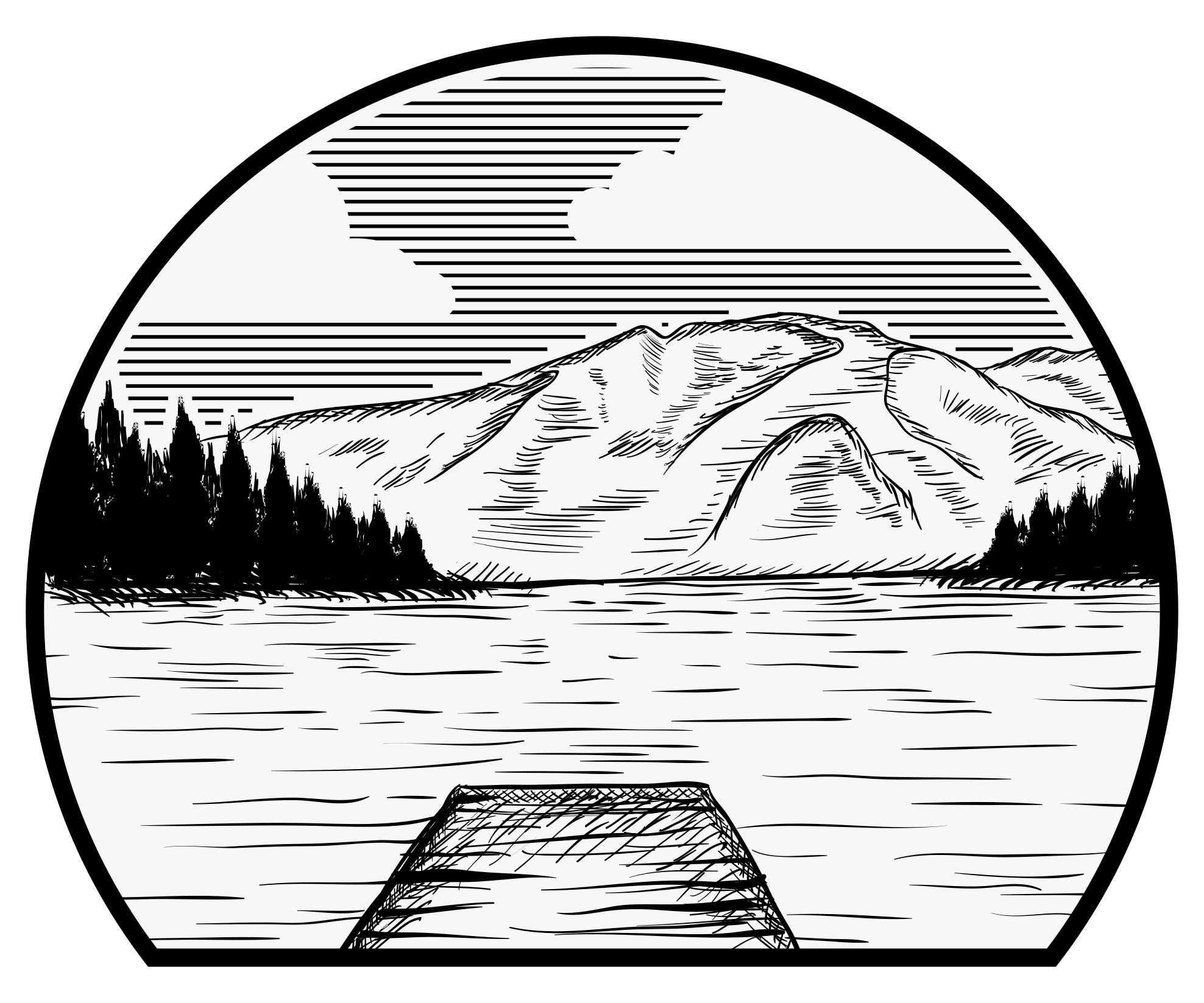 Nature rug motorhome pine lake retreat - TenStickers