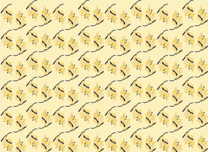 Nature rug mimosa patterns - TenStickers
