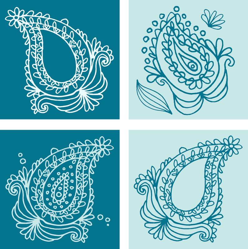 Nature rug with paisley pattern design - TenStickers