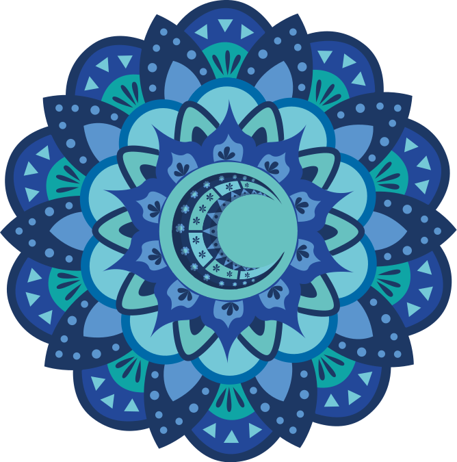Nature rug elaborate botanical mandala design - TenStickers