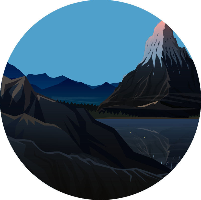Nature rug mountain landscape view - TenStickers