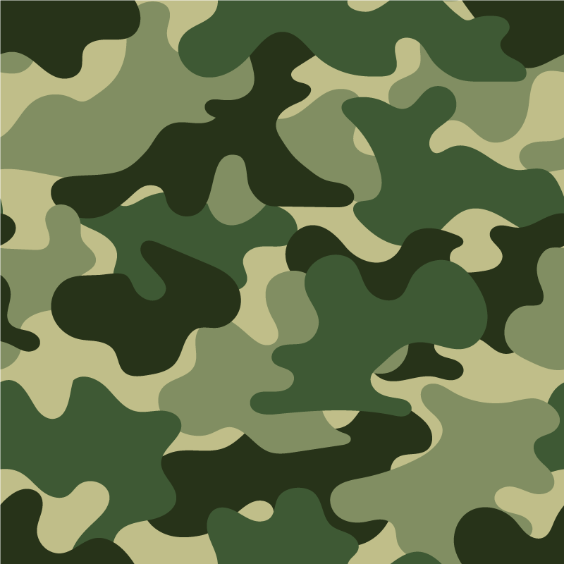 Nature rug camo pattern design - TenStickers