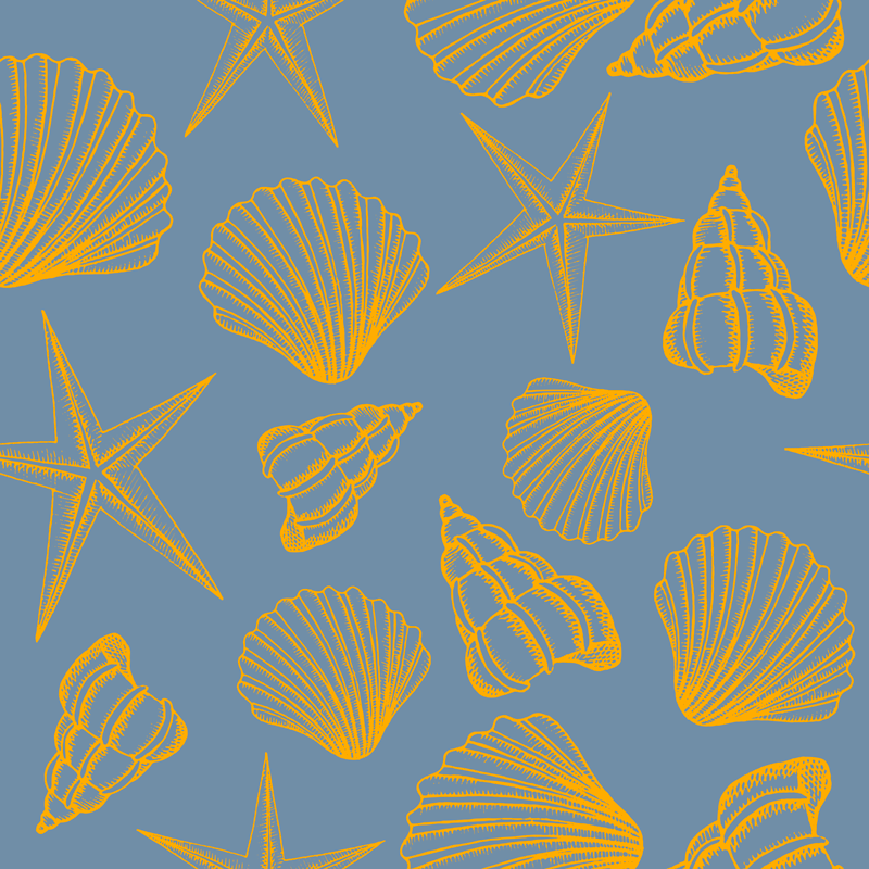 Nature rug seashells and stars design - TenStickers