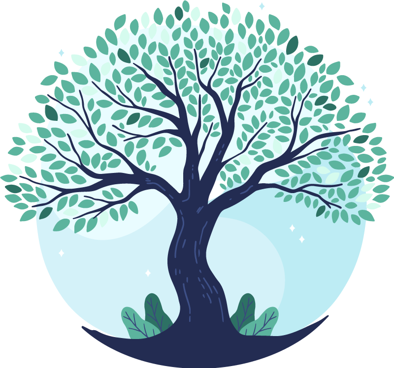 Nature rug with lush tree pattern - TenStickers