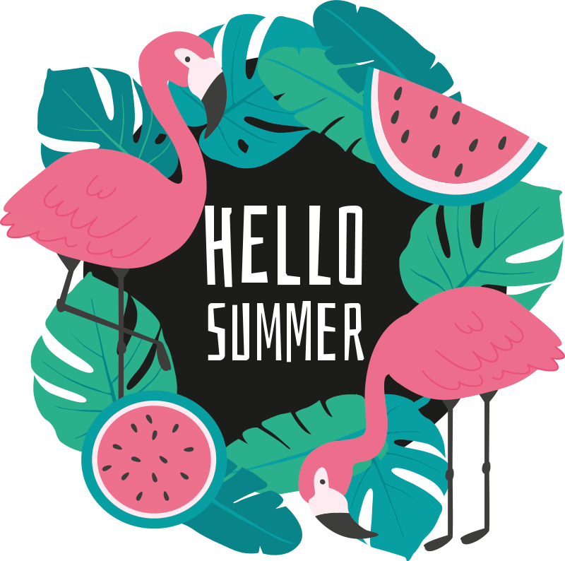 Nature rug tropical flamingo pattern - TenStickers