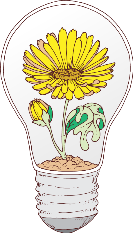 Nature rug blooming light bulb - TenStickers