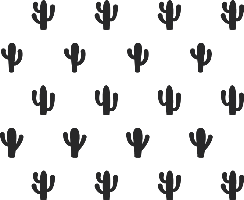 Nature rug cactus pattern design - TenStickers
