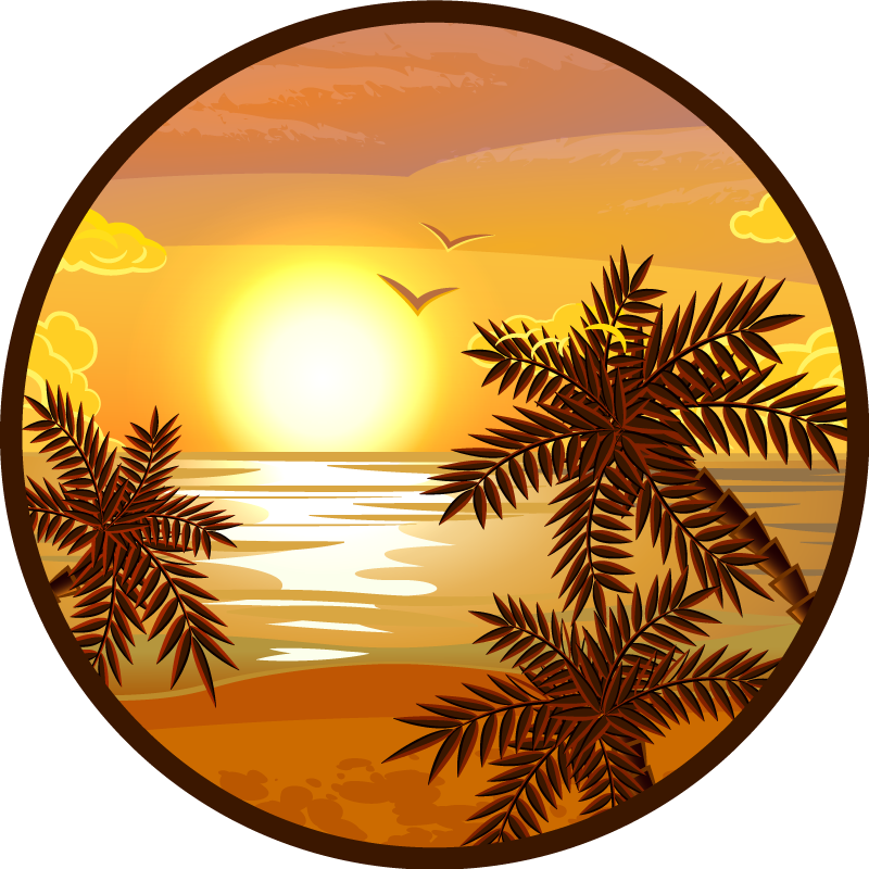 Nature rug serene sunset view - TenStickers