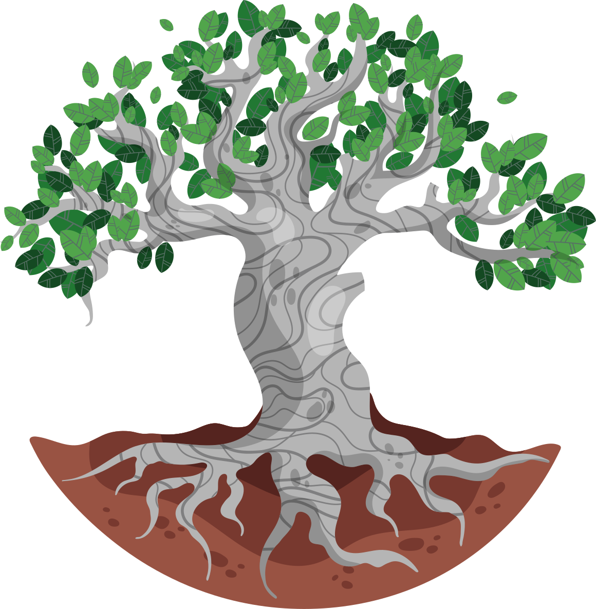 Nature rug with artistic tree roots design - TenStickers