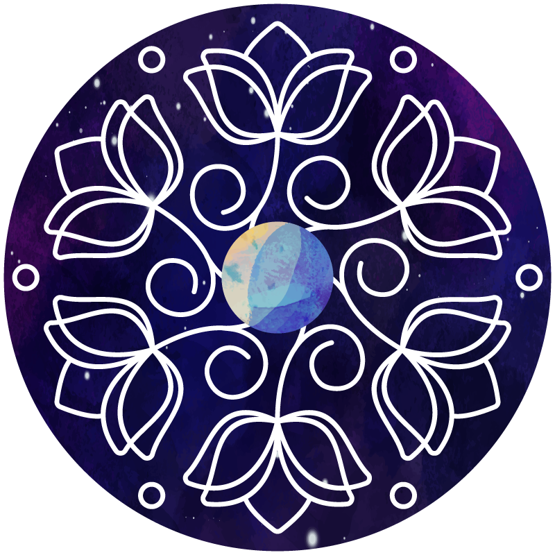 Nature rug with lotus blossom design - TenStickers