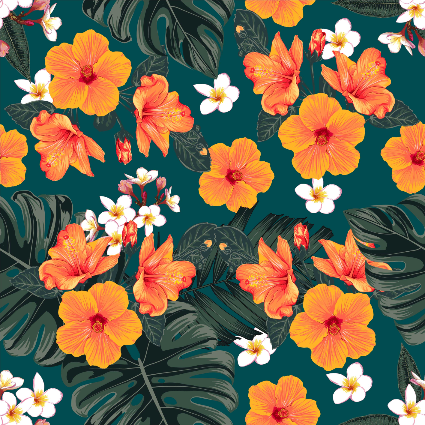 Nature rug exotic bloom arrangement - TenStickers