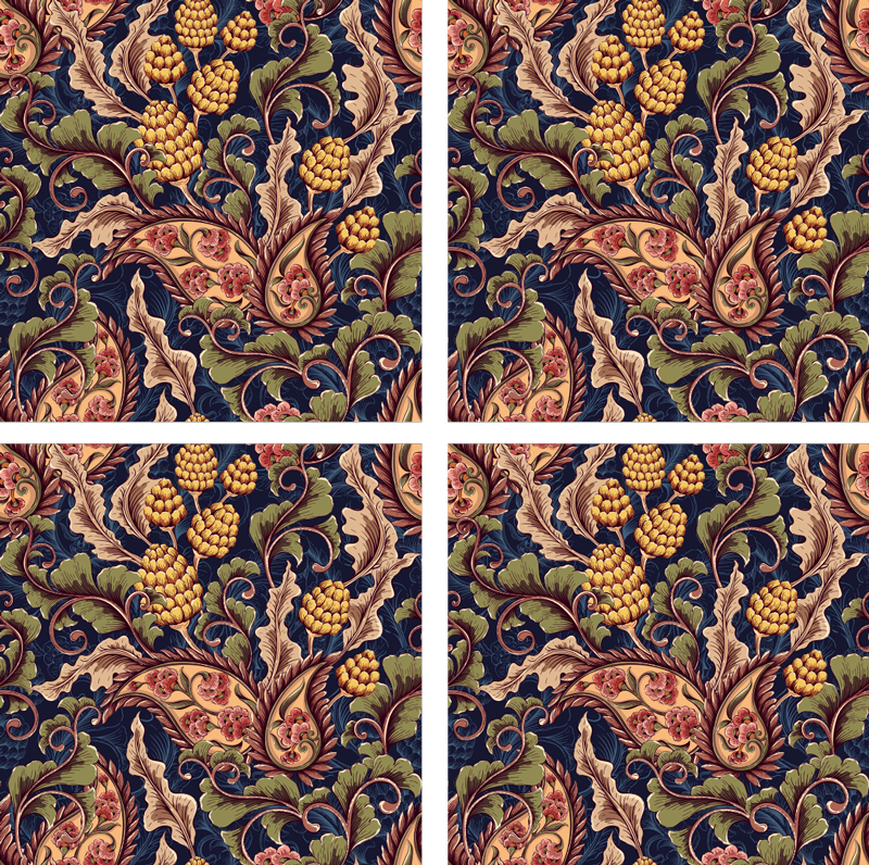 Nature rug with floral pattern design - TenStickers