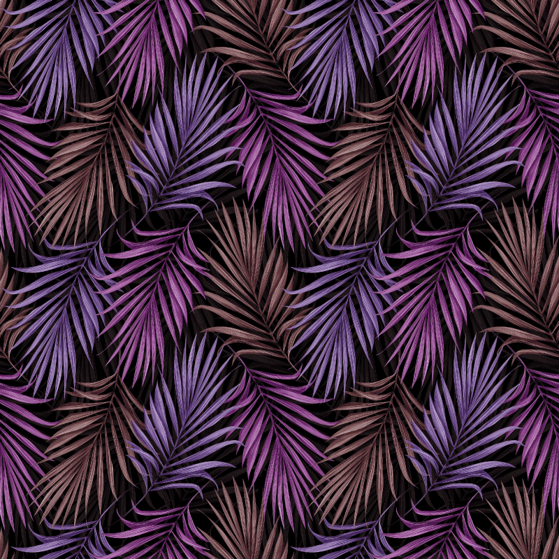 Nature rug with purple leaf design - TenStickers