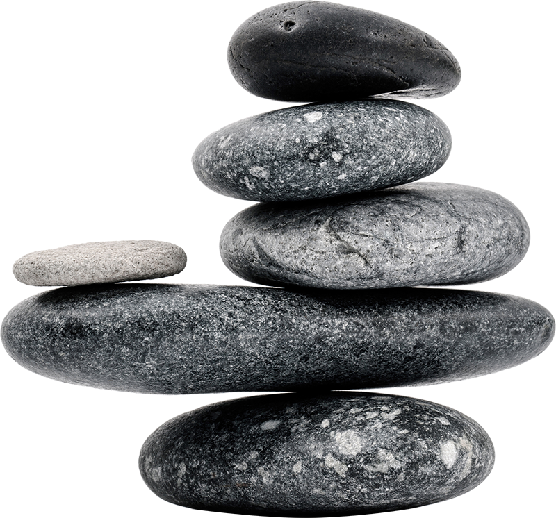 Nature rug stacked pebbles design - TenStickers