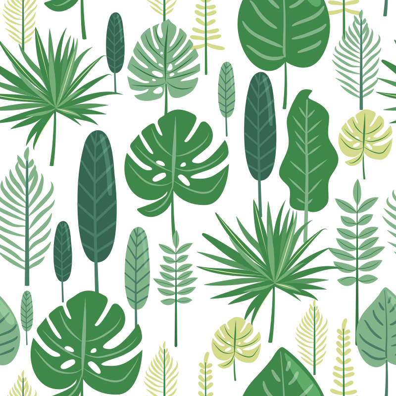 Floral rug monstera leaf design - TenStickers