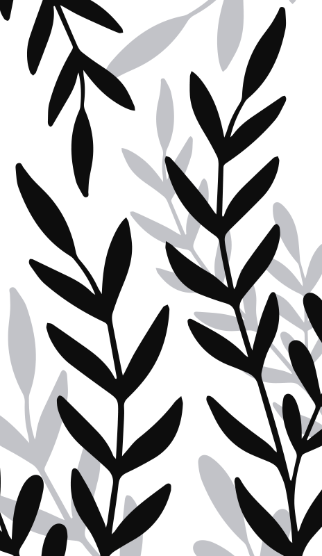 Floral rug with translucent plant vinyl sheet - TenStickers