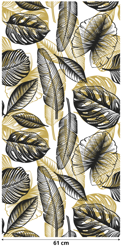 Floral rug elegant tropical plants - TenStickers