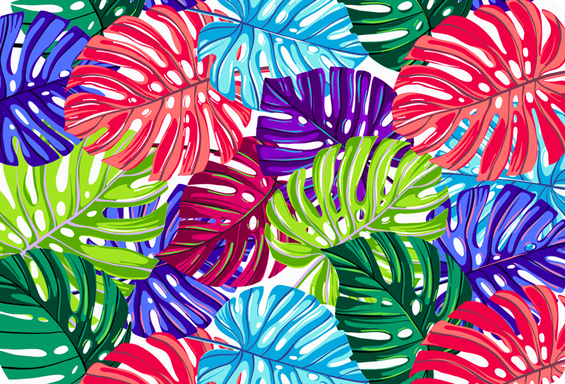Monstera tropical floral rug - TenStickers