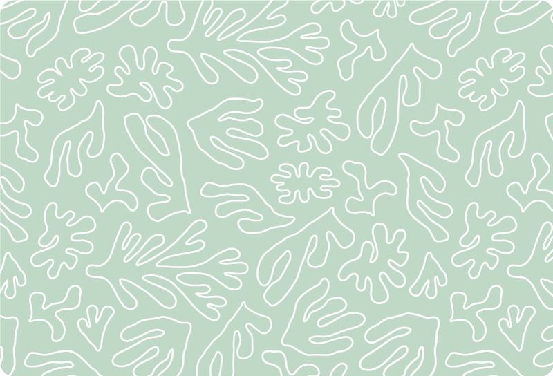 Floral rug inspired by green seaweed thoughts - TenStickers
