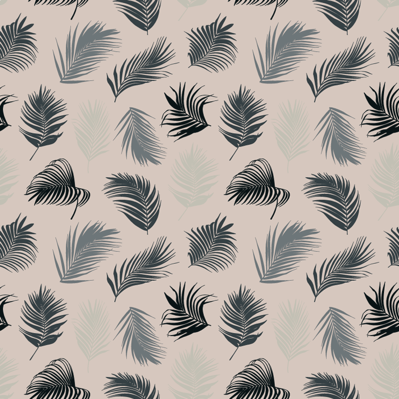Floral rug with a vibrant blend of palm leaves - TenStickers