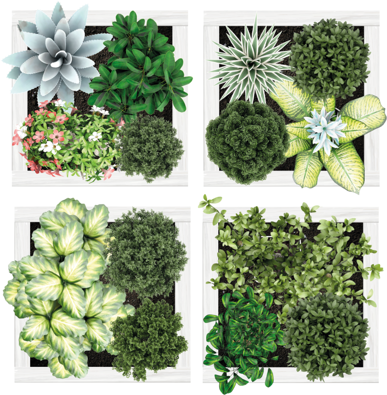 Floral rug vertical garden tiles - TenStickers