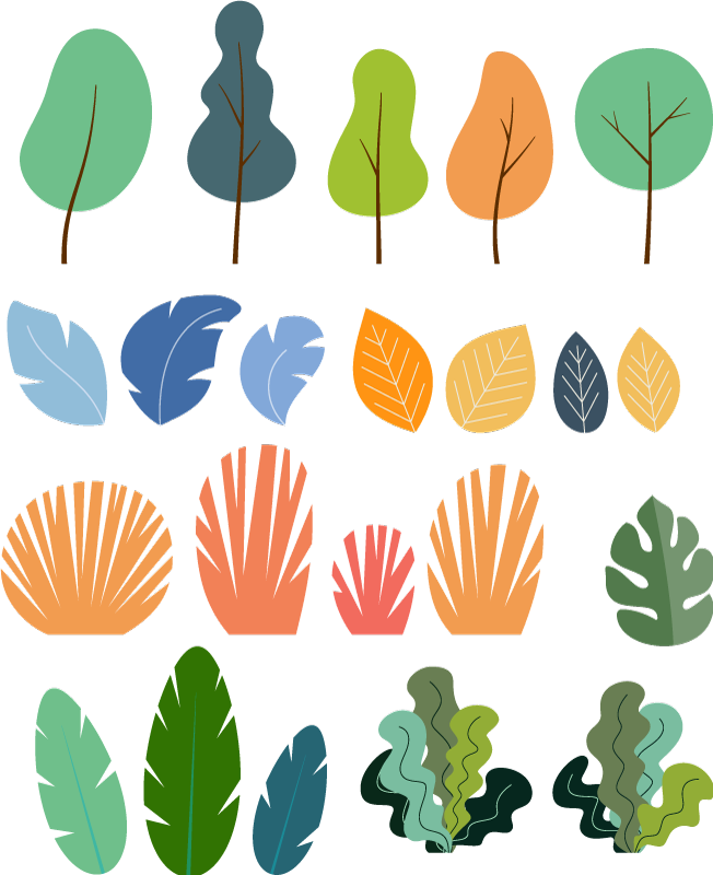 Floral rug with tropical plant leaves design - TenStickers