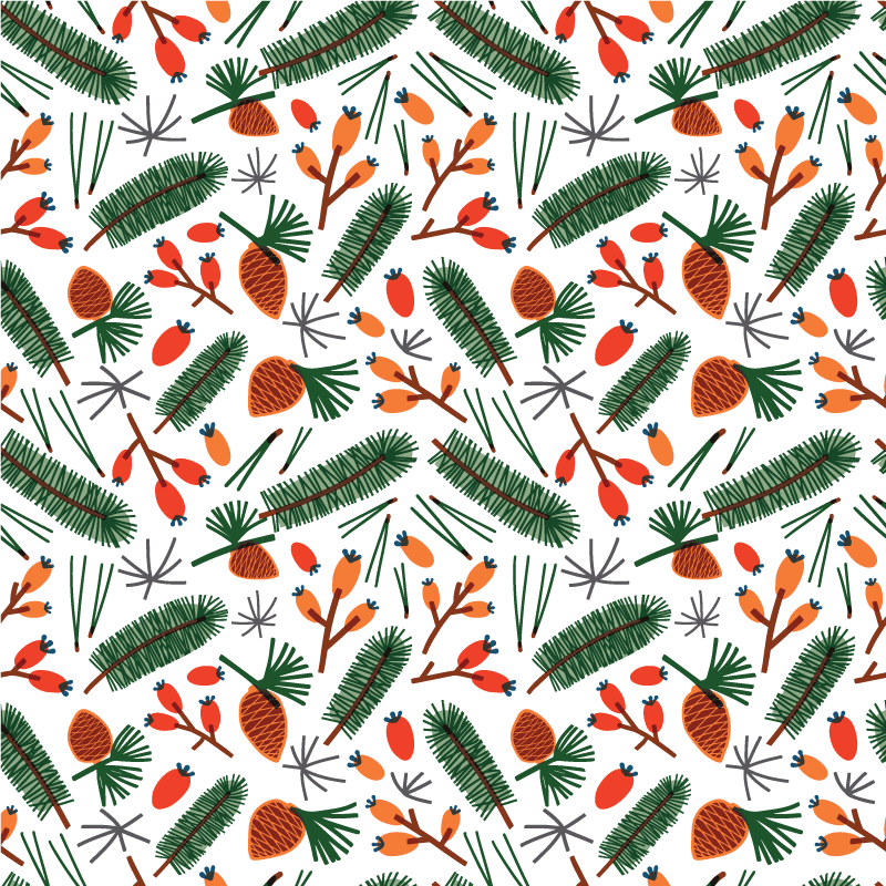 Floral rug with autumn leaf patterns - TenStickers
