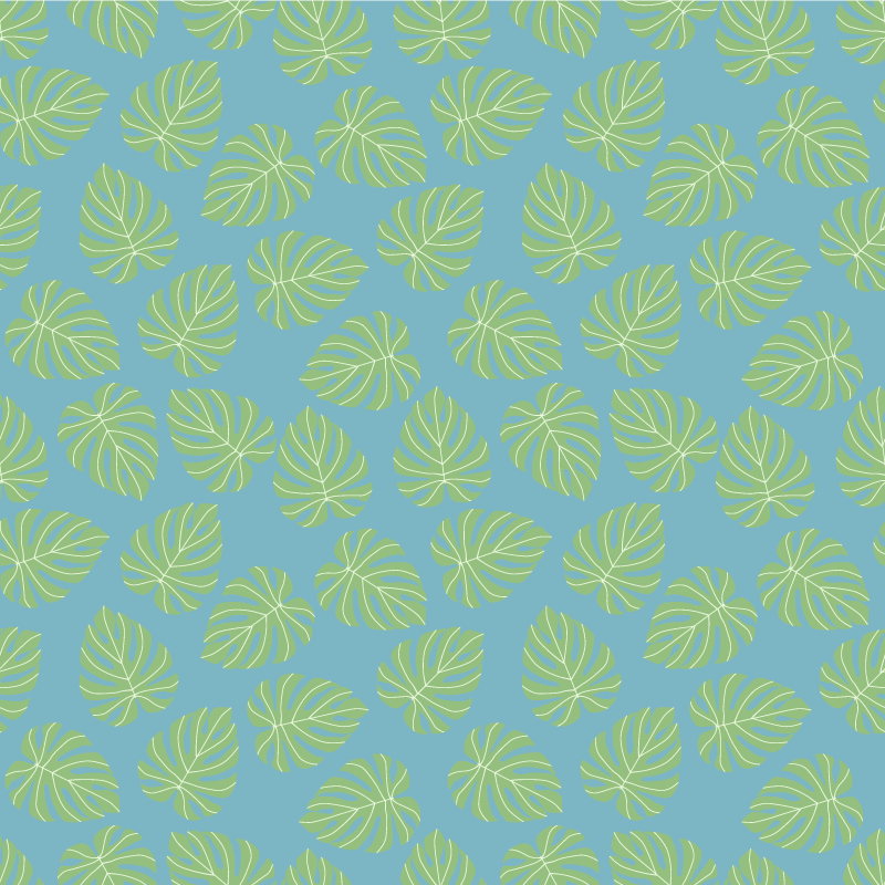 Floral rug with summertime green leaves design - TenStickers