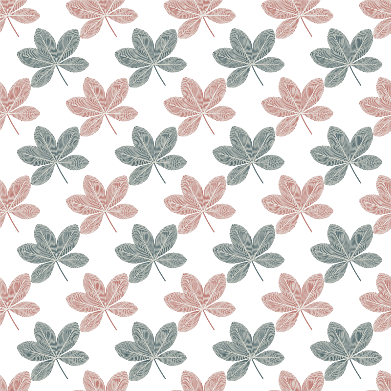 Floral rug in pink and blue leaves acrylic design - TenStickers