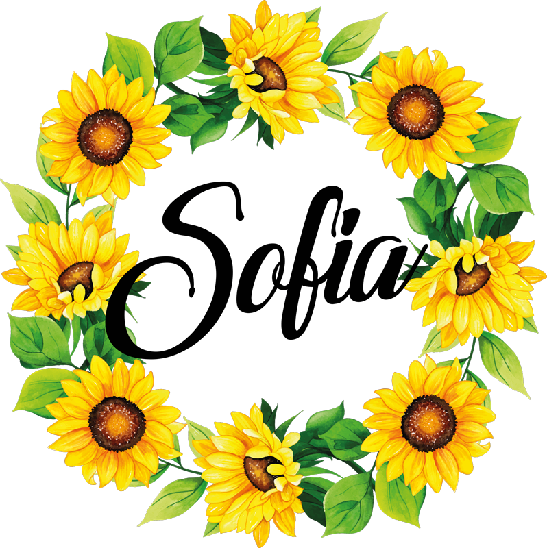 Floral rug summer flower crown personalized - TenStickers