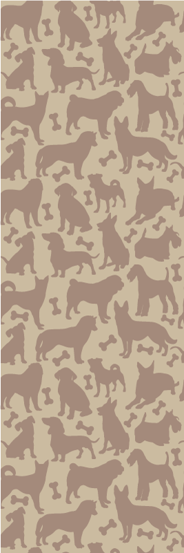 Bedroom carpet with an amazing seamless dog pattern - TenStickers