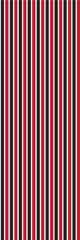 Bedroom carpet in black and red vertical stripes - TenStickers