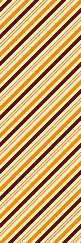 Bedroom carpet in retro orange and brown pattern - TenStickers
