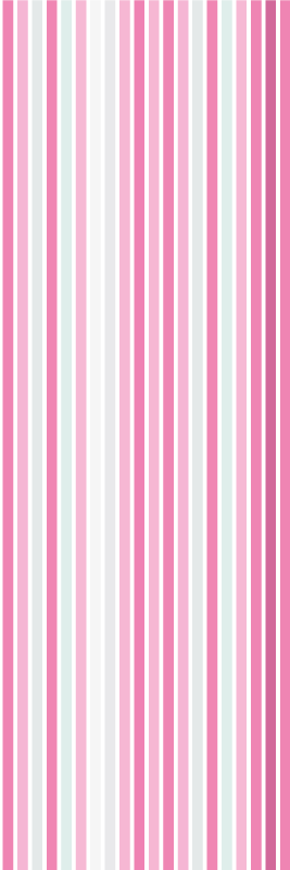 Bedroom carpet with vertical pink and white stripes - TenStickers