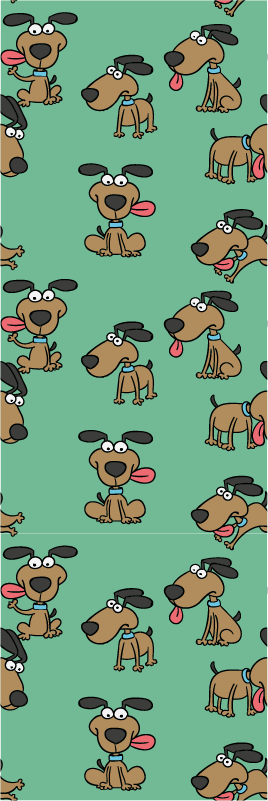 Funny dog cartoon style bedroom carpet - TenStickers