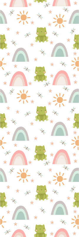 Cute design frog cartoon tropical bedroom carpet - TenStickers