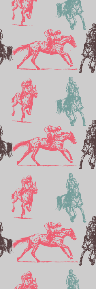 Bedroom carpet with multicolored horse design - TenStickers
