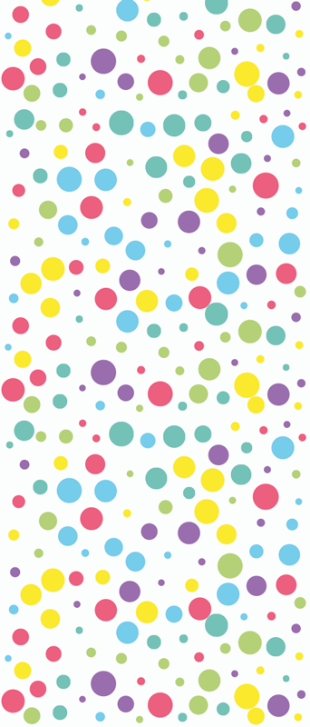Bedroom carpet with vibrant polka dot design - TenStickers